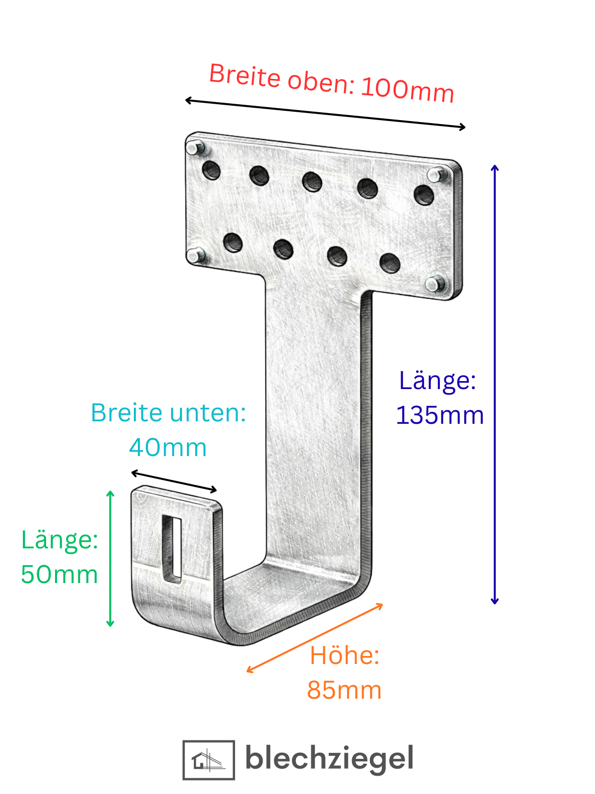 PV-Dachhaken aus Edelstahl V2A