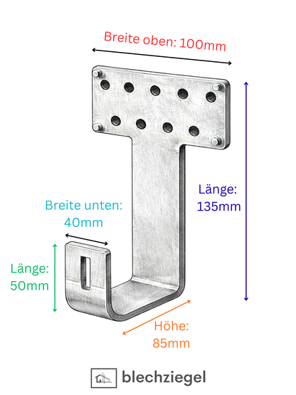 PV-Dachhaken aus Edelstahl V2A